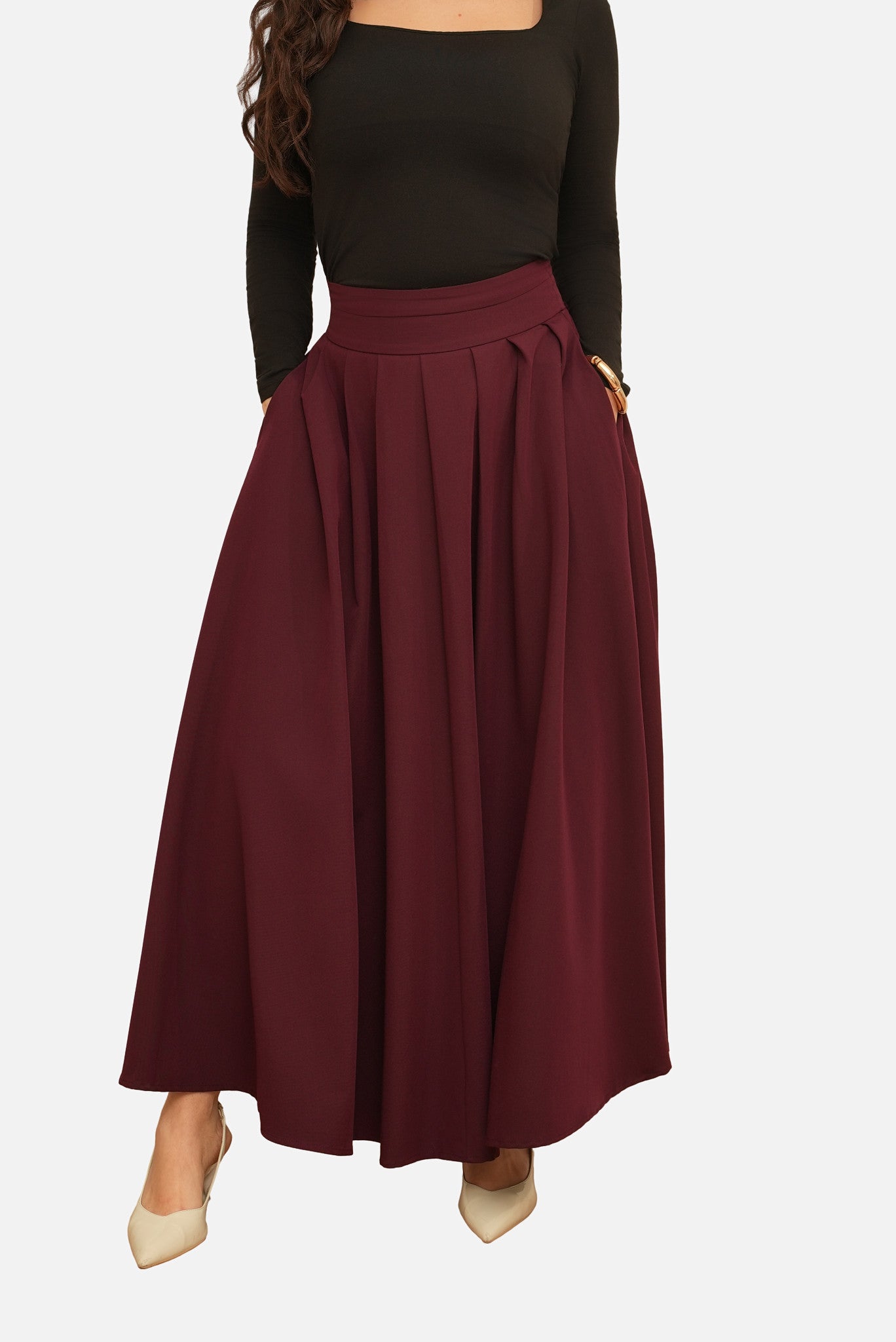 Fluid Pleated Skirt