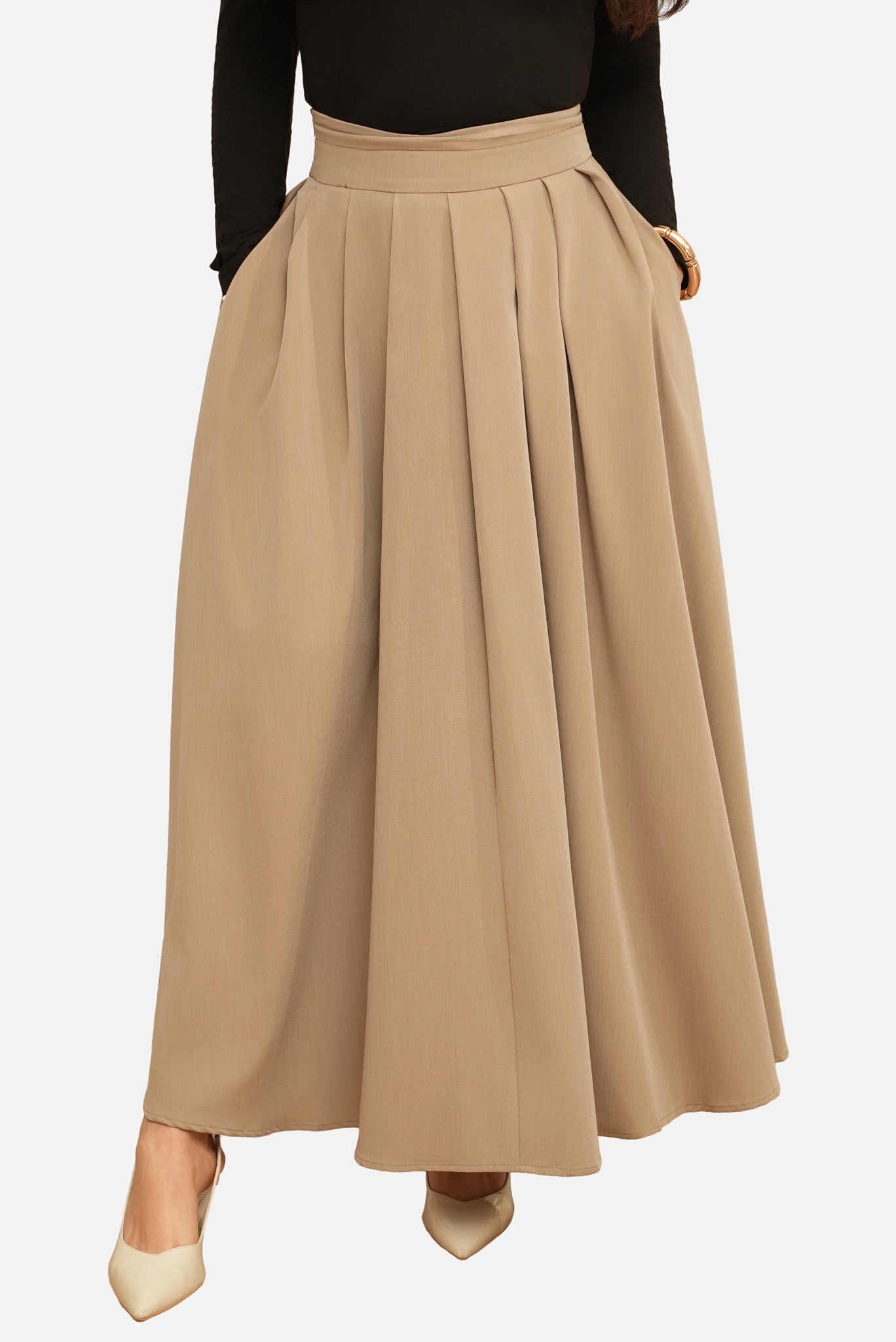 Fluid Pleated Skirt