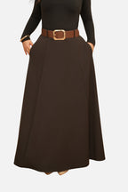 Belted Flared Skirt